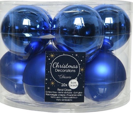 Decoris kerstballen - 10 stuks - 6cm - Glas