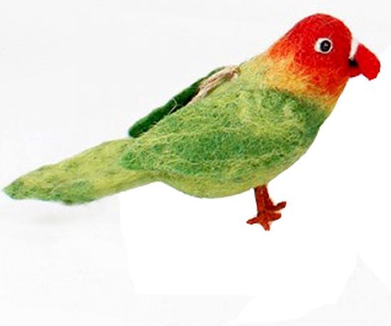 Hanger dwergpapegaai vilt - 15cm