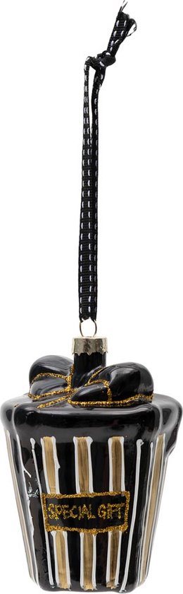 Riviera Maison A Special Gift Ornament - Glas - Zwart - 7.0x7.0x9.5 cm