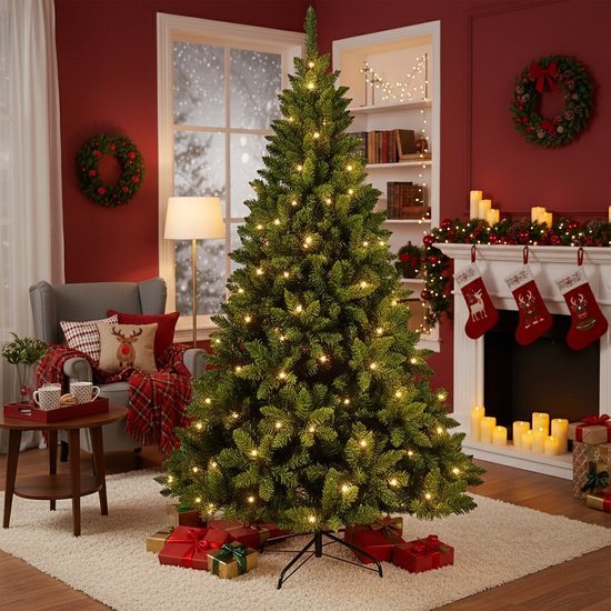 AG Kunstkerstboom 210 cm – Extra Vol met 1200 Flexibel Vormbare Takken