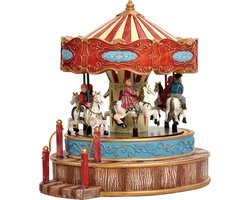Luville Kerstdorp Miniatuur Carousel - L17,5 x B16 x H18 cm
