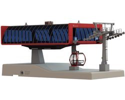Jaegerndorfer Kabelbaan D-Line - Kerstdorp H0 model - Rood/Zwart - 82496