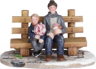 Luville - Cotton candy and ice with dad - l8,5xb5xh5,5cm - Kersthuisjes & Kerstdorpen