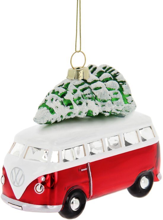 BRISA VW Collection - Volkswagen T1 Bulli Bus kerstversiering & decoratie van glas in geschenkdoos (schaal 1:40)