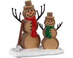 Sneeuwpoppen Miniatuur Kerstdorp Figuur Decoratie Wintertafereel