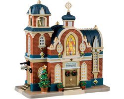 Kerstdorp Miniatuur Kerk met Verlichting - Caddington Village
