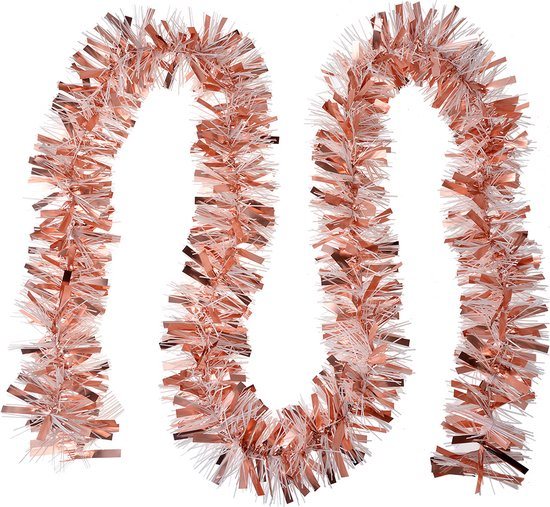 Clayre & Eef Kerstslinger Guirlande 200 cm Roze Kunststof