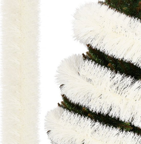 Springos Kerstslinger | Guirlande | Kerstversiering | 6 m | Wit Tinten/Gebroken Wit
