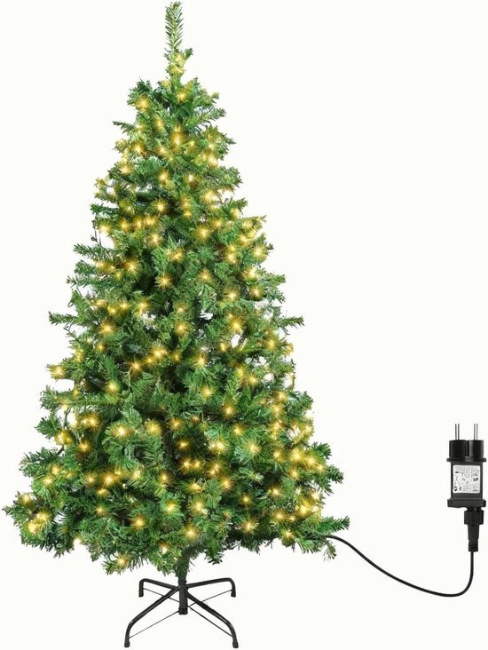 Aigostar 101XO - Kunstkerstboom 210 CM - 400 LED - 600 Takken - Kunstkerstboom met LED Verlichting - Kerstboom - Metalen Standaard - Groene