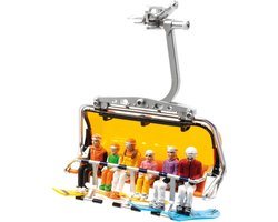 Jaegerndorfer - 54500 Figuren Zittend met Snowboards - 6 stuks Kabelbaan accessoires - 1:32 - Kerstdorp