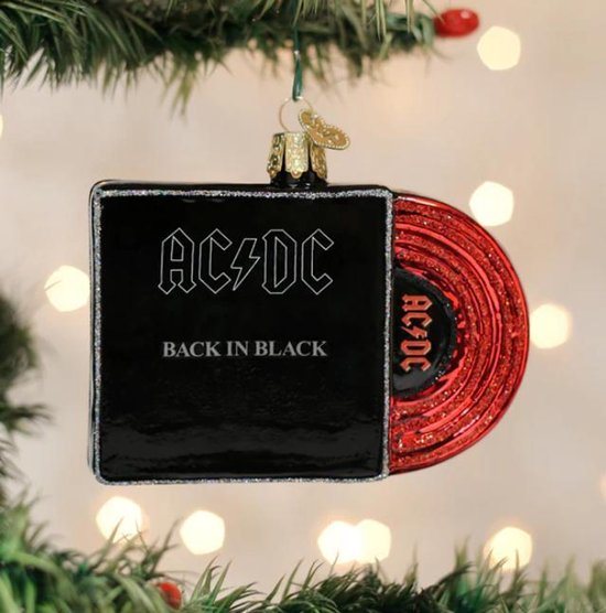 Glazen Kerstbal AC/DC Album Back in Black – Old World Christmas – 10 cm