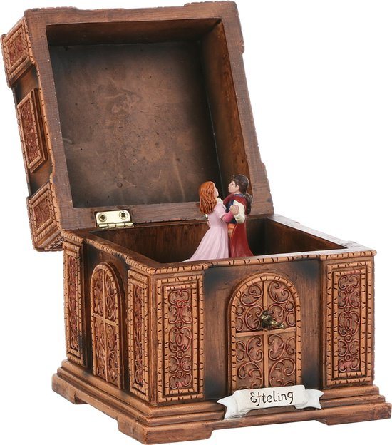 Efteling Miniaturen Luville Kerstdorp - Muziekdoos Assepoester - l11,5xb11,5xh12cm