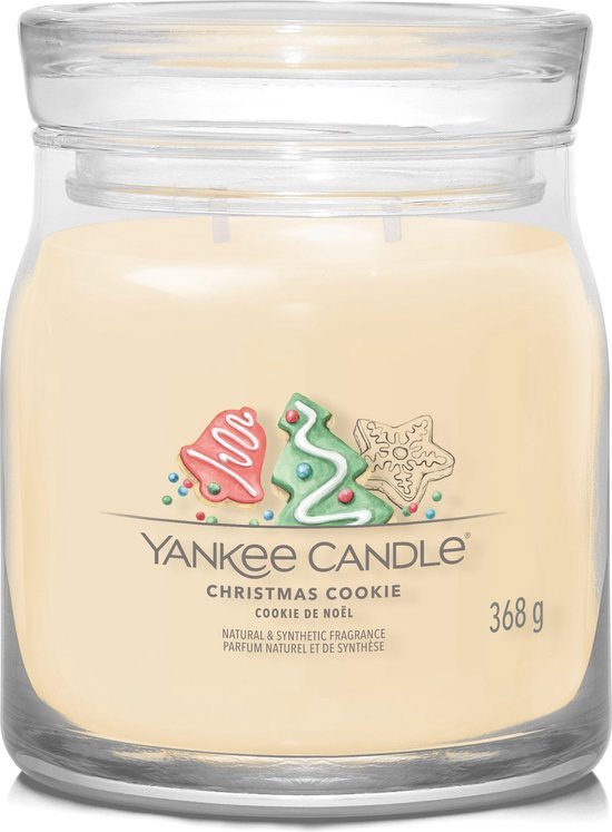 Yankee Candle - Christmas Cookie Medium Geurkaars - 50 branduren - 2 lonten