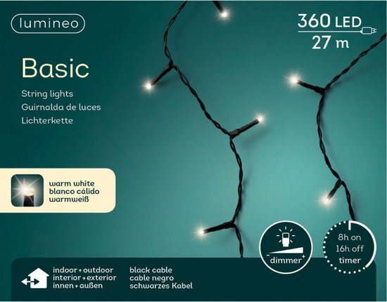Kerstverlichting warm wit buiten 360 lampjes - boomverlichting
