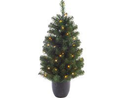 Kunstboom/kunst kerstboom met verlichting 120 cm - Kunst kerstboompjes/kunstboompjes met kerstverlichting
