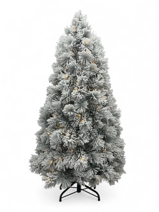 Kunstkerstboom met sneeuw inclusief verlichting