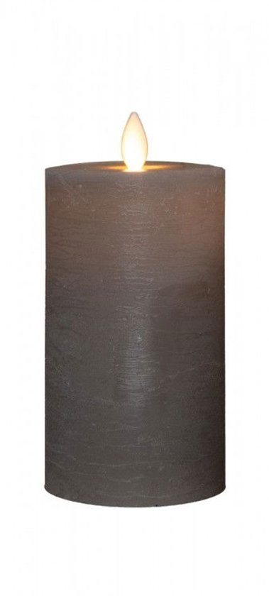 Annas collection - Stompkaars rustiek wax bewegende vlam 12,5x7,5...