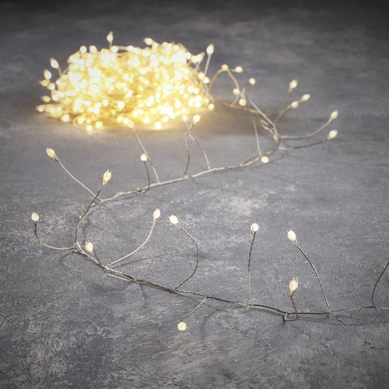 Luca Lighting - Snake light zilver classic wit 240led IP44 - L600cm - Woonaccessoires en seizoensgebondendecoratie