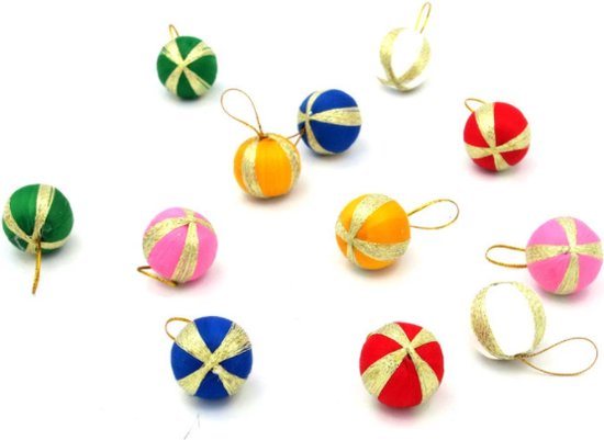12 Stuks - Kerstballen - Kerstboomdecoratie - Kerstdecoratie - Papier - Kerstversiering - Decoratie - Kerst - Schuim