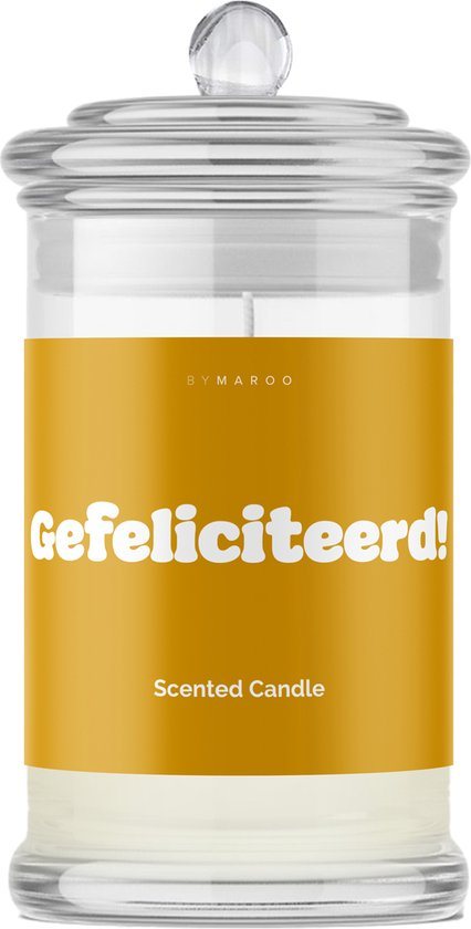 Verjaardag Cadeau Vrouw - By Maroo Geurkaars met Tekst Cotton in Glas - Gefeliciteerd - Grappige Cadeaus vrouwen, mannen, moeder, vader, vriendin, zus, oma, mama, papa - Geschenkset Happy Birthday - Cadeautje voor Haar Volwassenen