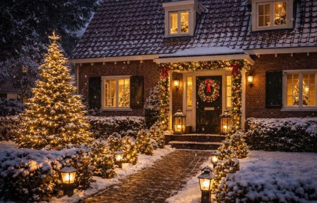 Kerstdecoratie voor buiten: zo maak je je tuin en voordeur sfeervol en veilig