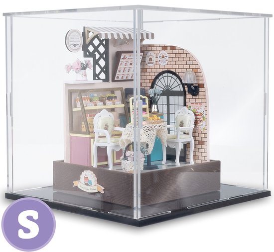 Stofkap voor Bouwpakket 15x15x15 cm - Miniatuur - Hobby - Knutselen - Vitrine - Beschermhoes - DIY - Klein - Crafts&Co