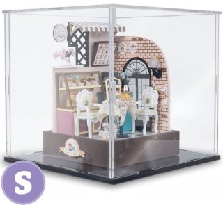 Stofkap voor Bouwpakket 15x15x15 cm - Miniatuur - Hobby - Knutselen - Vitrine - Beschermhoes - DIY - Klein - Crafts&Co