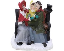 Miniatuur Kerst Beeldjes Set - Hars Decoratie voor Kerstdorp en Wintertaferelen