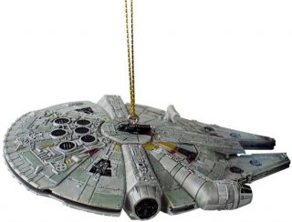 Kurt S. Adler kunststof kerstbal - star wars millennium falcon 10cm grijs 1 stuks