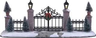 Luville - Lighted Gate &.Fence B/O - Kersthuisjes & Kerstdorpen