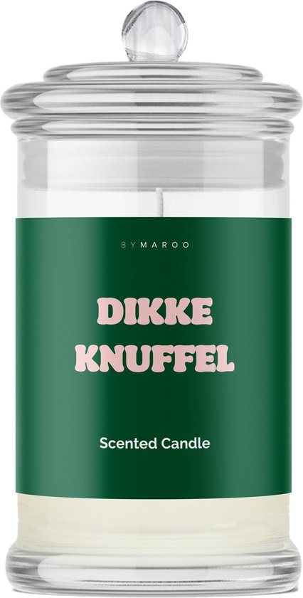 Lief Cadeau voor Vrouw & Man - By Maroo Geurkaars met Tekst Cotton in Glas - Dikke Knuffel - Geschenkset vrouwen, moeder, vader, vriendin, zus, oma, mama, papa - Cadeautje voor Haar Hem Volwassenen