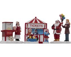 Feeric Kerstdorp accessoires - miniatuur - figuurtjes - kermis - Kerstdecoratie