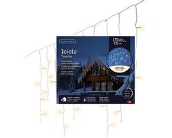 Lumineo Kerstverlichting - IJspegel - warm wit - 750 cm - 175 led lampjes - ijspegelverlichting