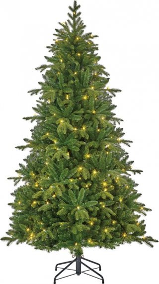 Black Box Trees Brampton Kunstkerstboom Slim met LED Verlichting - H230 x Ø132 cm - Groen