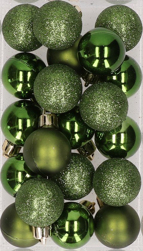 Cosy & Trendy Kerstballen - 20x - klein - appelgroen - 3 cm - Kerstversiering