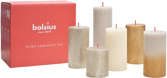Bolsius - Rustieke Kaarsen Set - New Sparkle