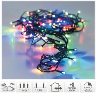 Kerstverlichting 240 led- 18m - Multicolor - Binnen-Buiten -Groen Snoer-IP44