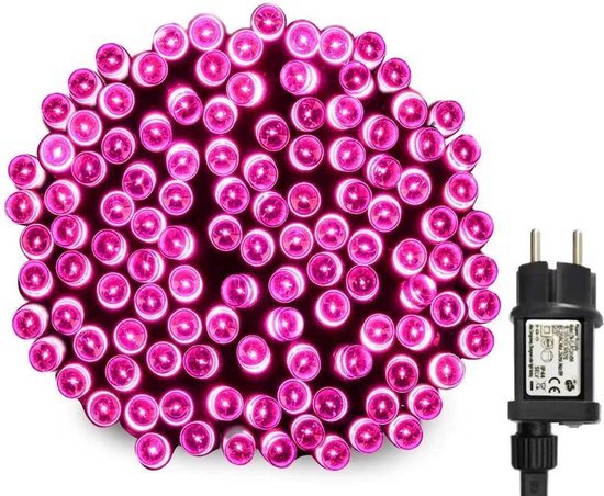 Kerstboomverlichting - 20 Meter - Roze - Voor Buiten