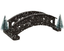 Lumineo kerstdorp miniatuur bruggetje - 19 cm - kunststof - omgeving accessoires