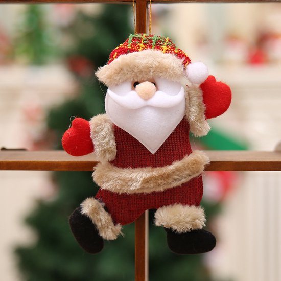 4x Kersthanger Kerstman · Kerstboomhanger · Kerstboom Versiering · Kerstboom Decoratie · Kerst · Kerstman · Ornament ·  Kerst Ornament · Kerstversiering voor Binnen · Kerstversiering · 4 Stuks · Rood · Kerstballen · Kerstbal
