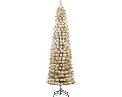 Black Box Trees Charlton Kunst Kerstboom met Verlichting - Kunstkerstboom H215 x Ø56 cm - met Sneeuw, Timer en Dimmer - Groen Frosted