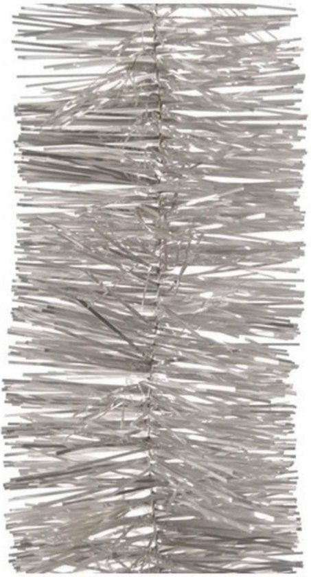 Decoris Kerstslinger - 7 cm x 270 cm - Folie lametta - Zilver