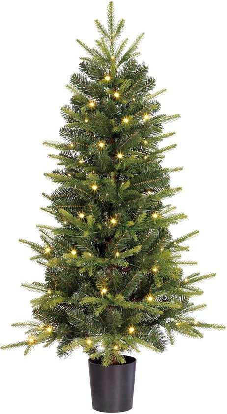 Black Box Trees Grimshaw Kunst Kerstboom met Verlichting - Kunstkerstboom H120 x Ø60 cm - met Timer - Groen Frosted