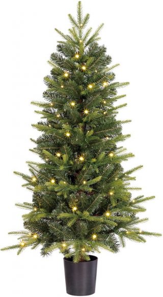 Black Box Trees Grimshaw Kunst Kerstboom met Verlichting - Kunstkerstboom H120 x Ø60 cm - met Timer - Groen Frosted