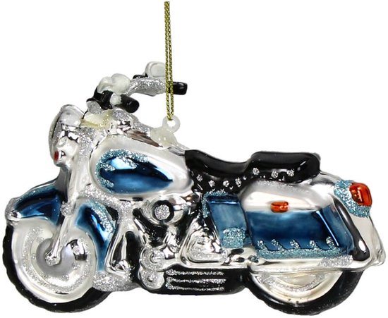 HD Collection Glazen kerstornament kerst hanger motor 13.3 cm