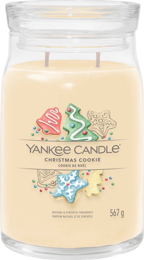 Yankee Candle - Christmas Cookie Large Jar Geurkaars - 90 branduren - twee lonten