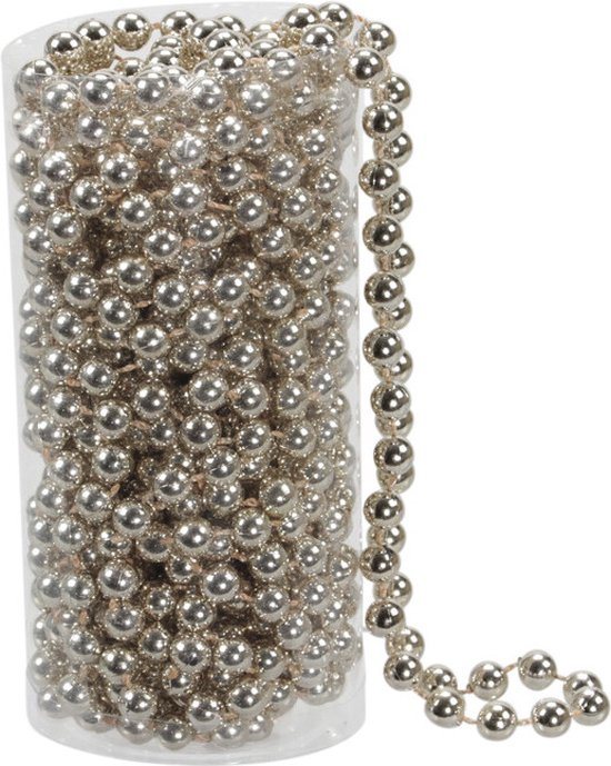 Kralenslinger - champagne - kunststof - 8 meter - kerstboomversiering - kerstversiering - kerstslingers