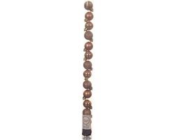 Decoris Mini kerstballen - 14x st - toffee bruin - D3 cm - kunststof - kerstversiering