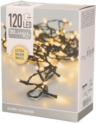 Led-Verlichting - 120 Led's - 9 Meter - Extra Warm Wit
