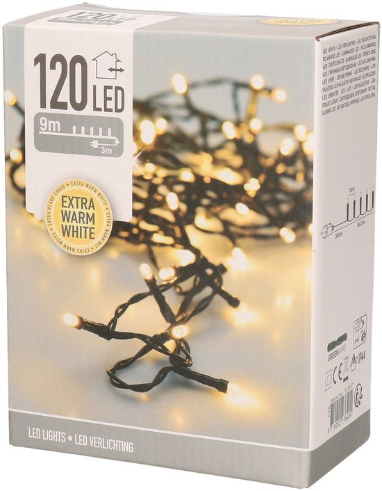 Led-Verlichting - 120 Led's - 9 Meter - Extra Warm Wit